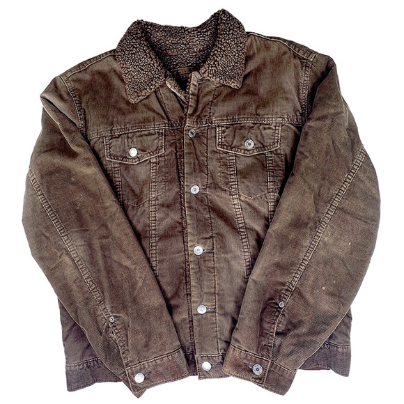 Gap Vintage Brown Fleece-Lined Men's Corduroy Coat
